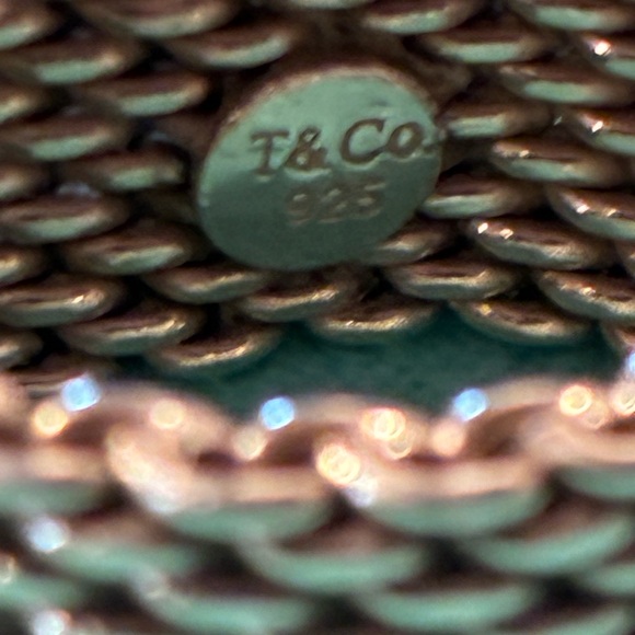 Tiffany & Co. Somerset Sterling Silver Mesh Ring Size 7 - Picture 4 of 6
